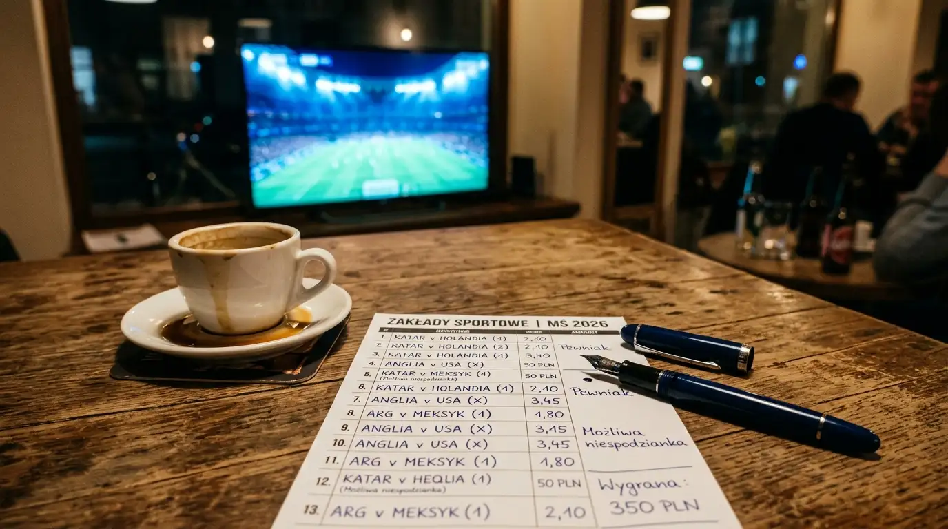 Kupon bukmacherski z notatkami o półfinale Francja - Hiszpania